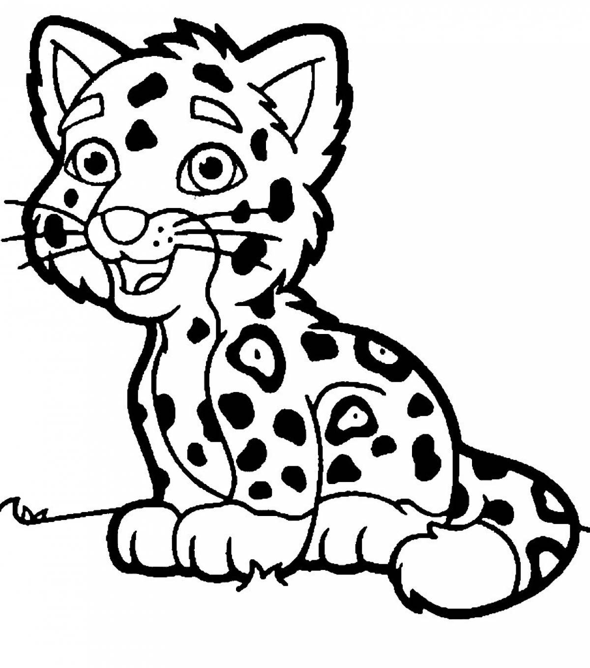 Привлекательная раскраска леопарда