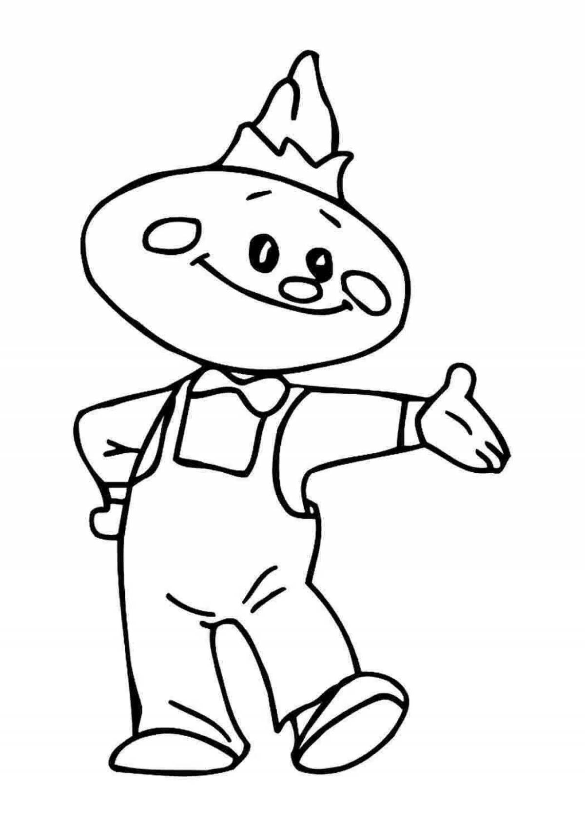 Coloring page joyful chippolino