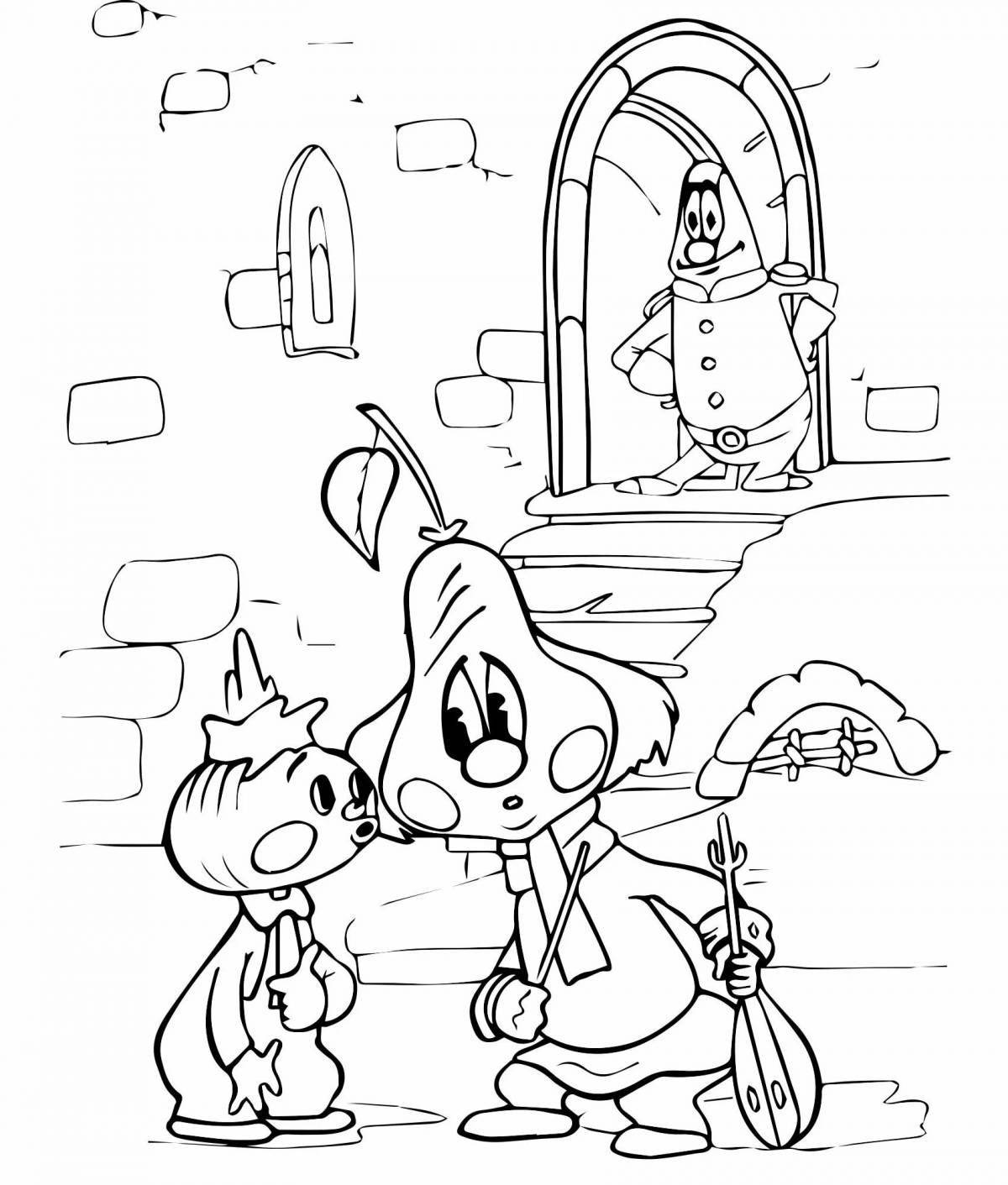 Sweet chippolino coloring page