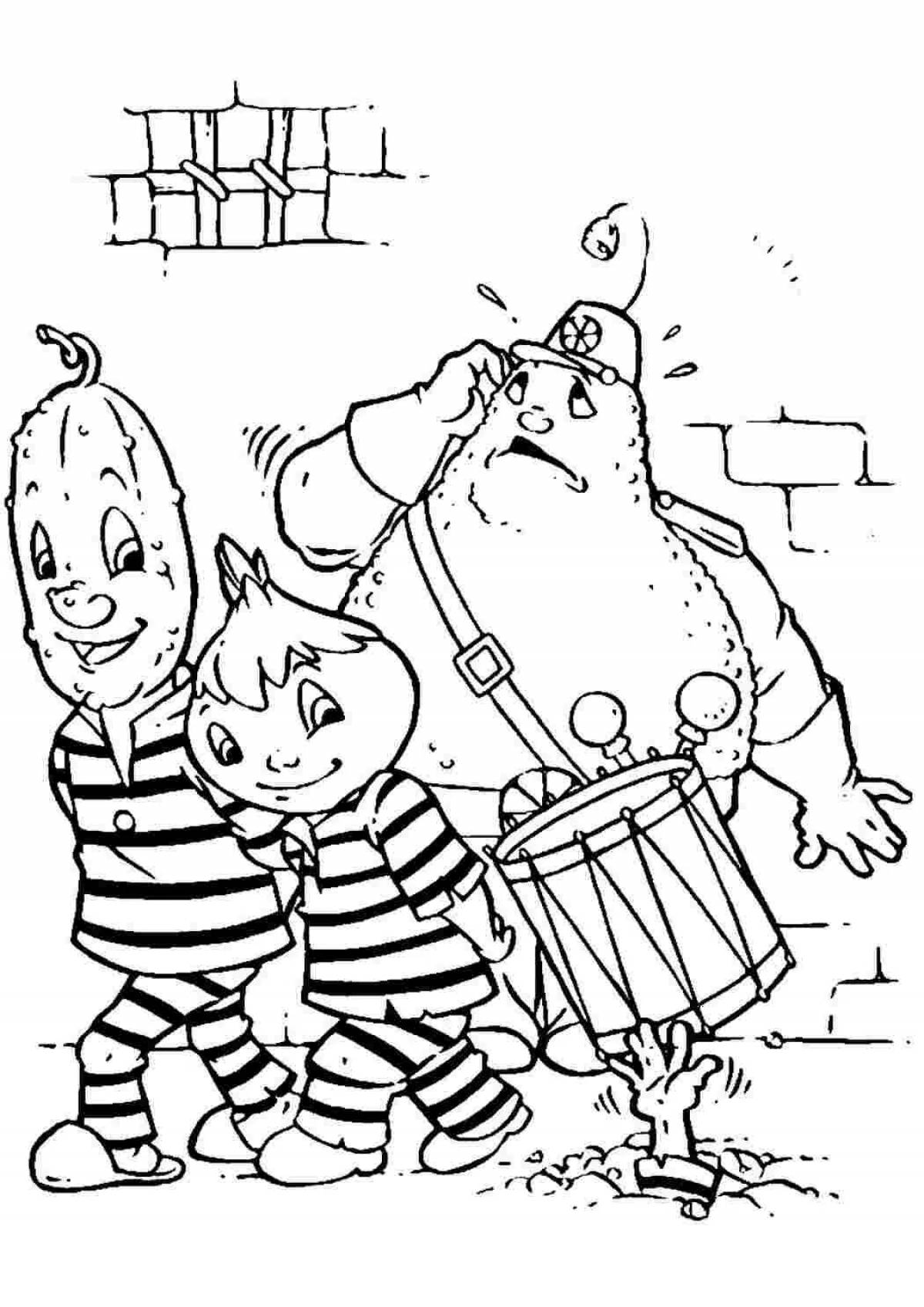 Chippolino bold coloring page