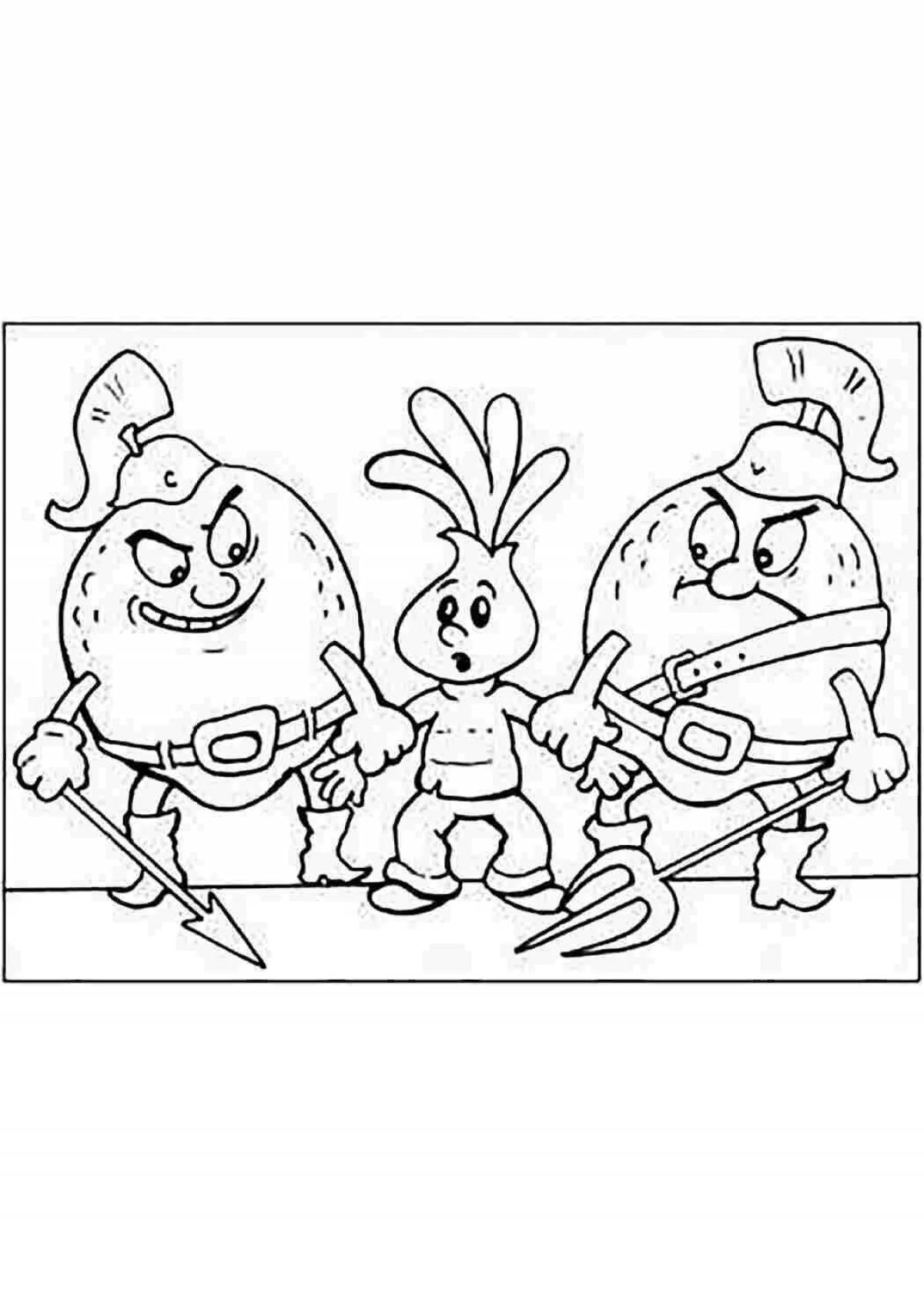 Glowing Chippolino coloring page