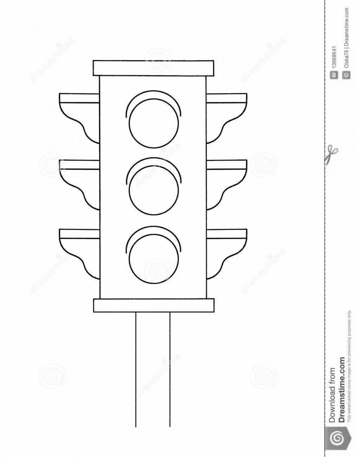 Glowing semaphore coloring page