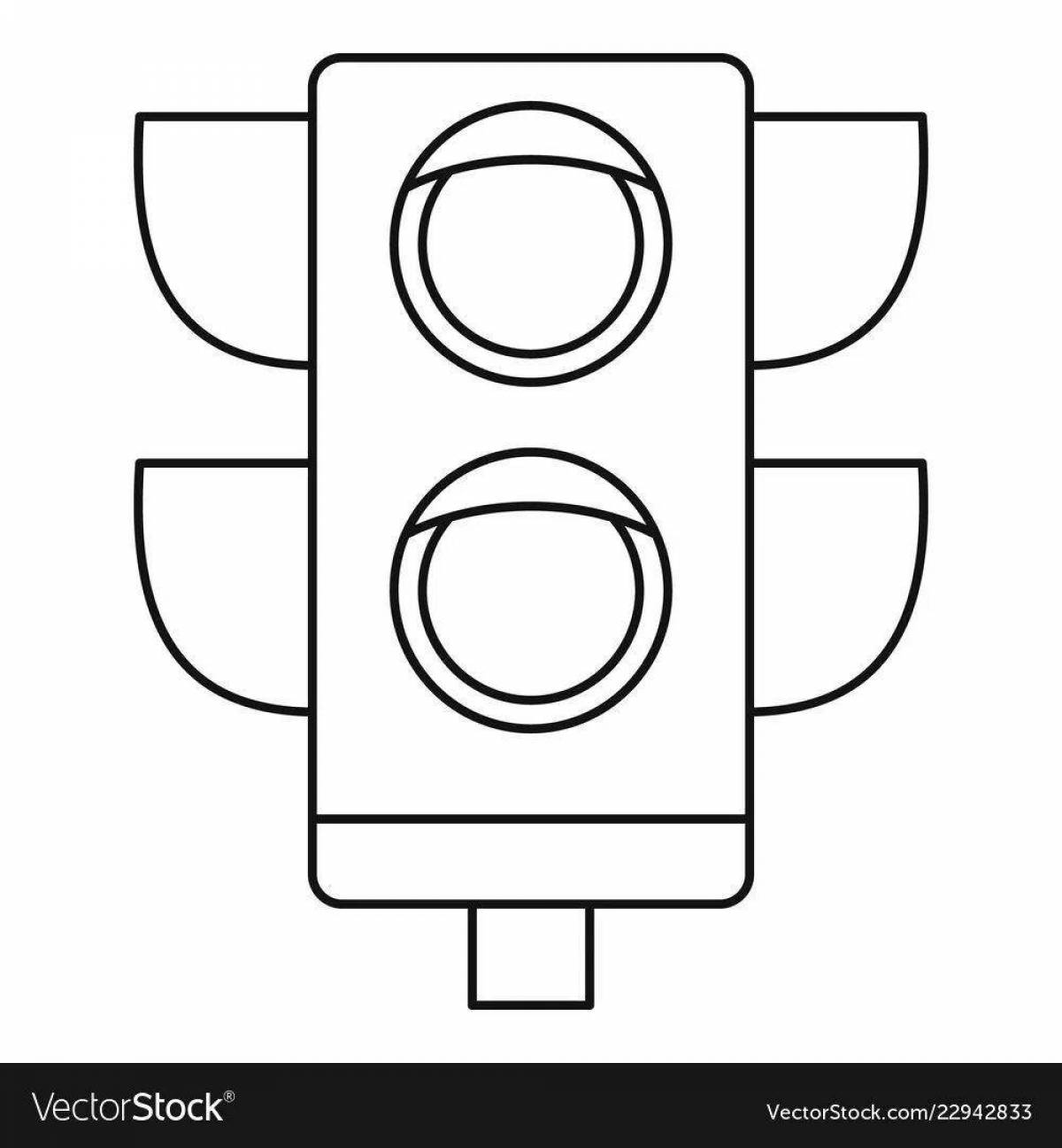 Glittering semaphore coloring page