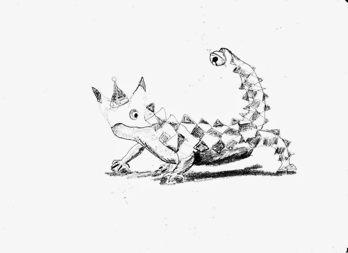 Красочная страница раскраски молох