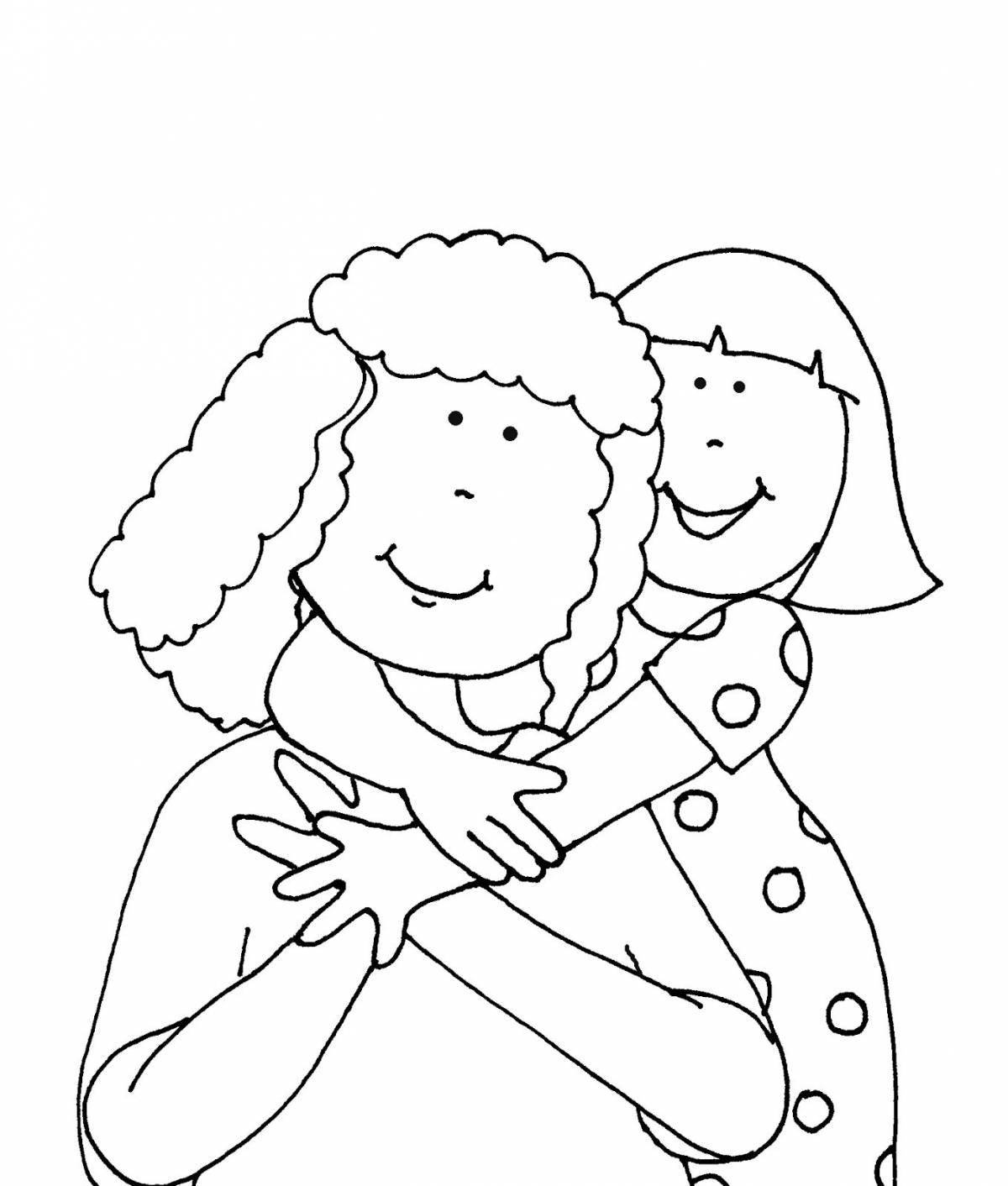 Coloring page violent daughter