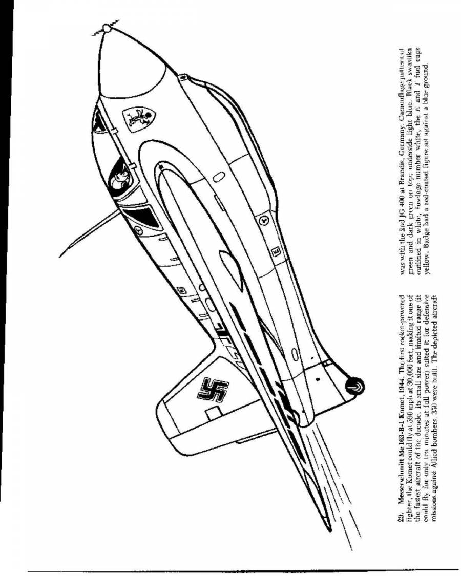 Messerschmitt bf.109 раскраска