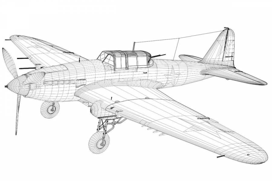 Самолет ил 2 рисунок