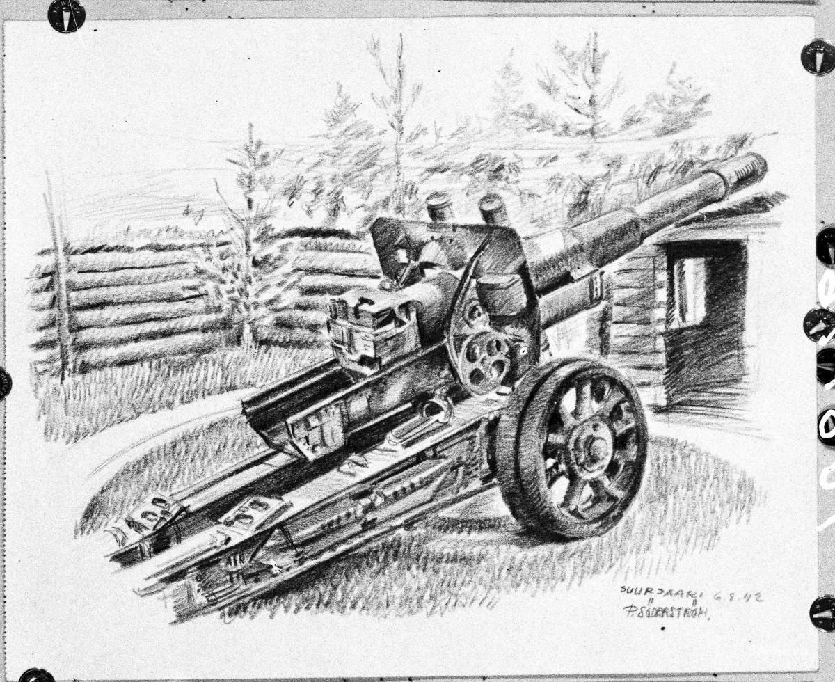 Гаубица-пушка мл-20 рисунок