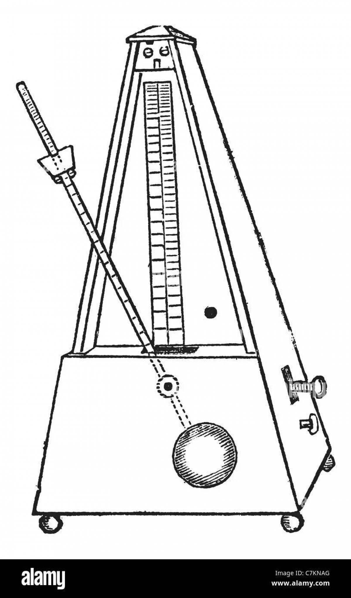 Маятник рисунок. Маятник метроном Менделеева. Метроном 19 века. Метроном черно белый. Маятник черно белый.