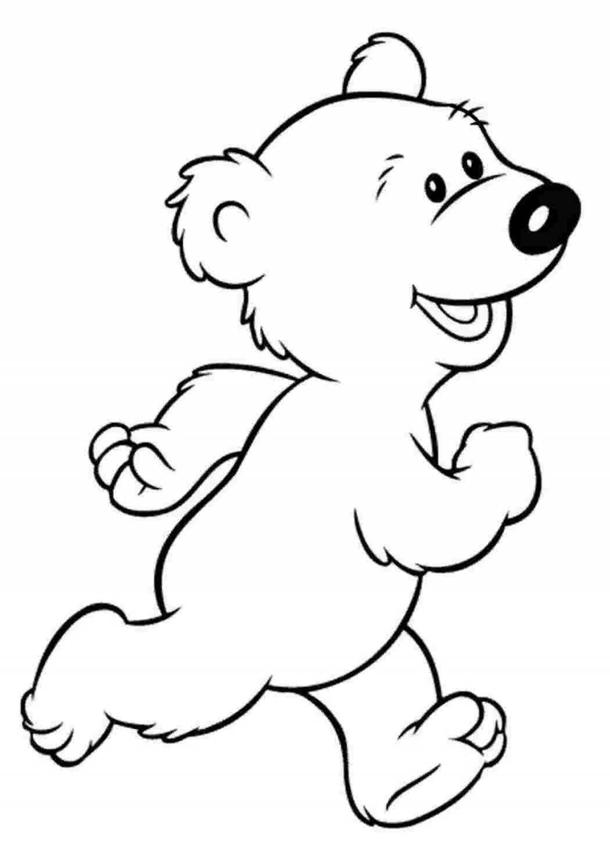 Черно белые картинки для детей раскраска. Контур медведя сбоку. Медведь раскраска. Раскраска. Медвежонок. Медведь раскраска для детей.