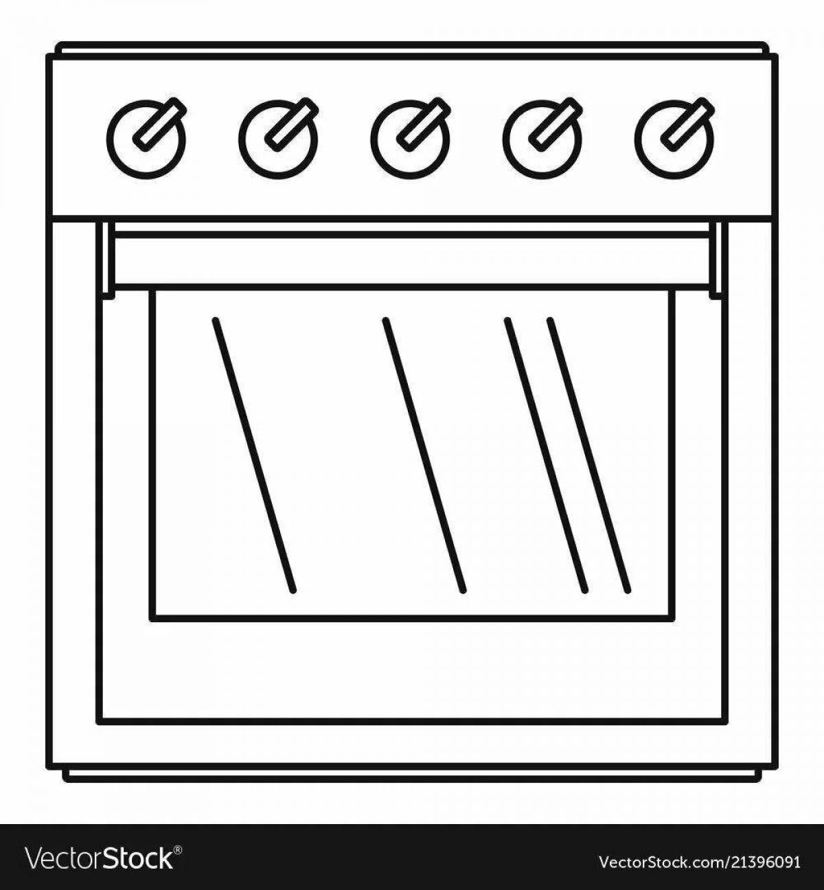 Рисунок духовка карандашом