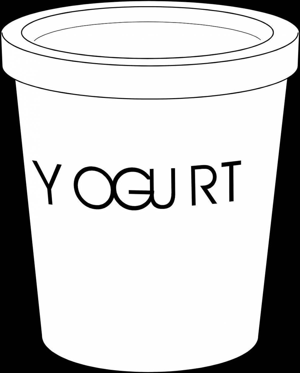 Раскраска йогурт