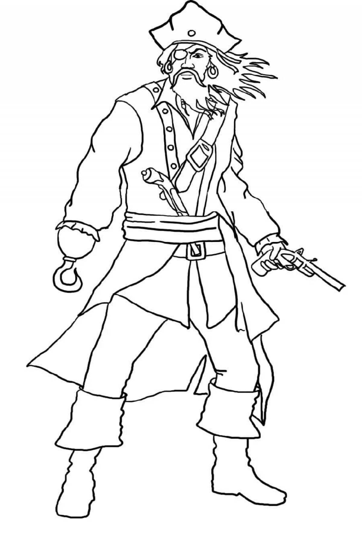 Photo Coloring page funny robbers