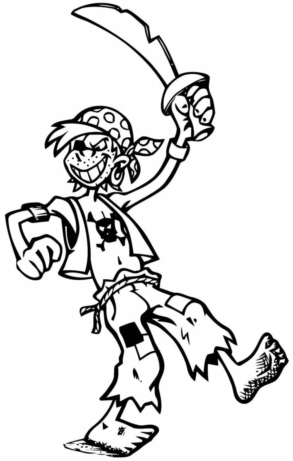 Glittering robbers coloring page