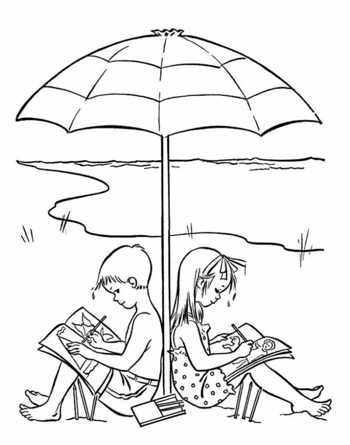 Inviting coloring page