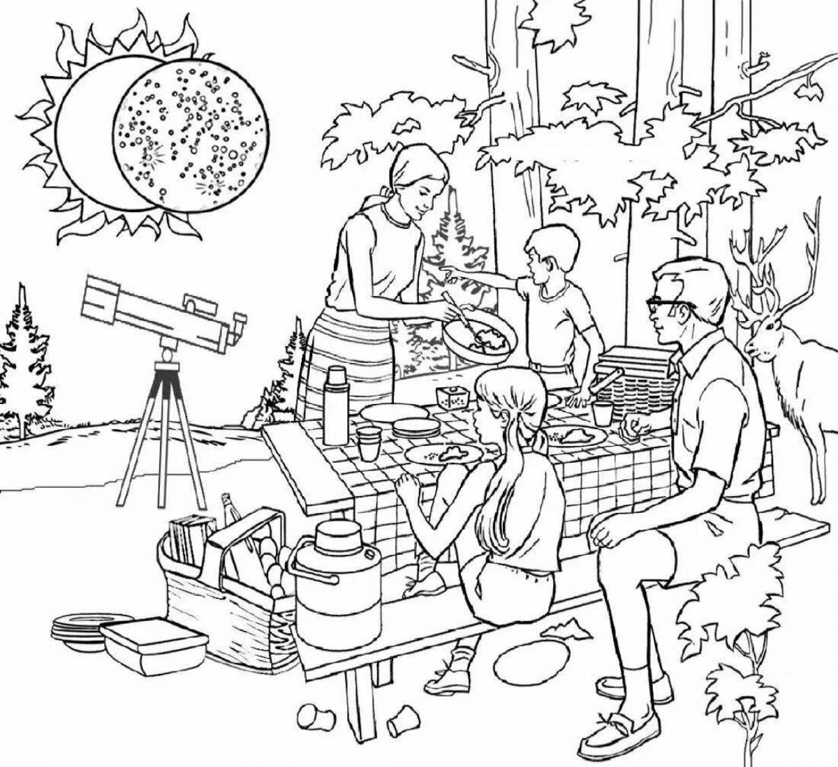 Exciting coloring page rest