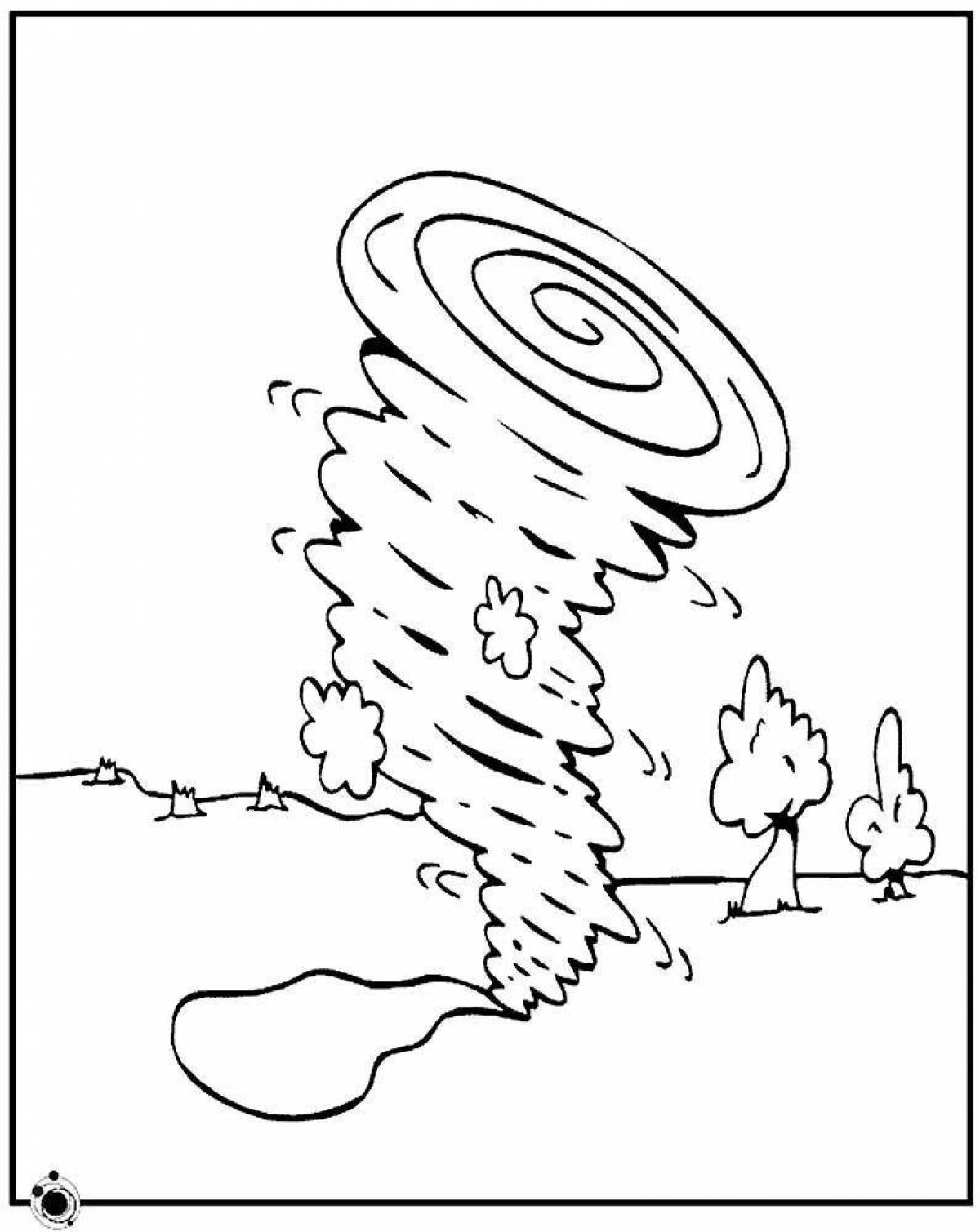 Blooming storm coloring page