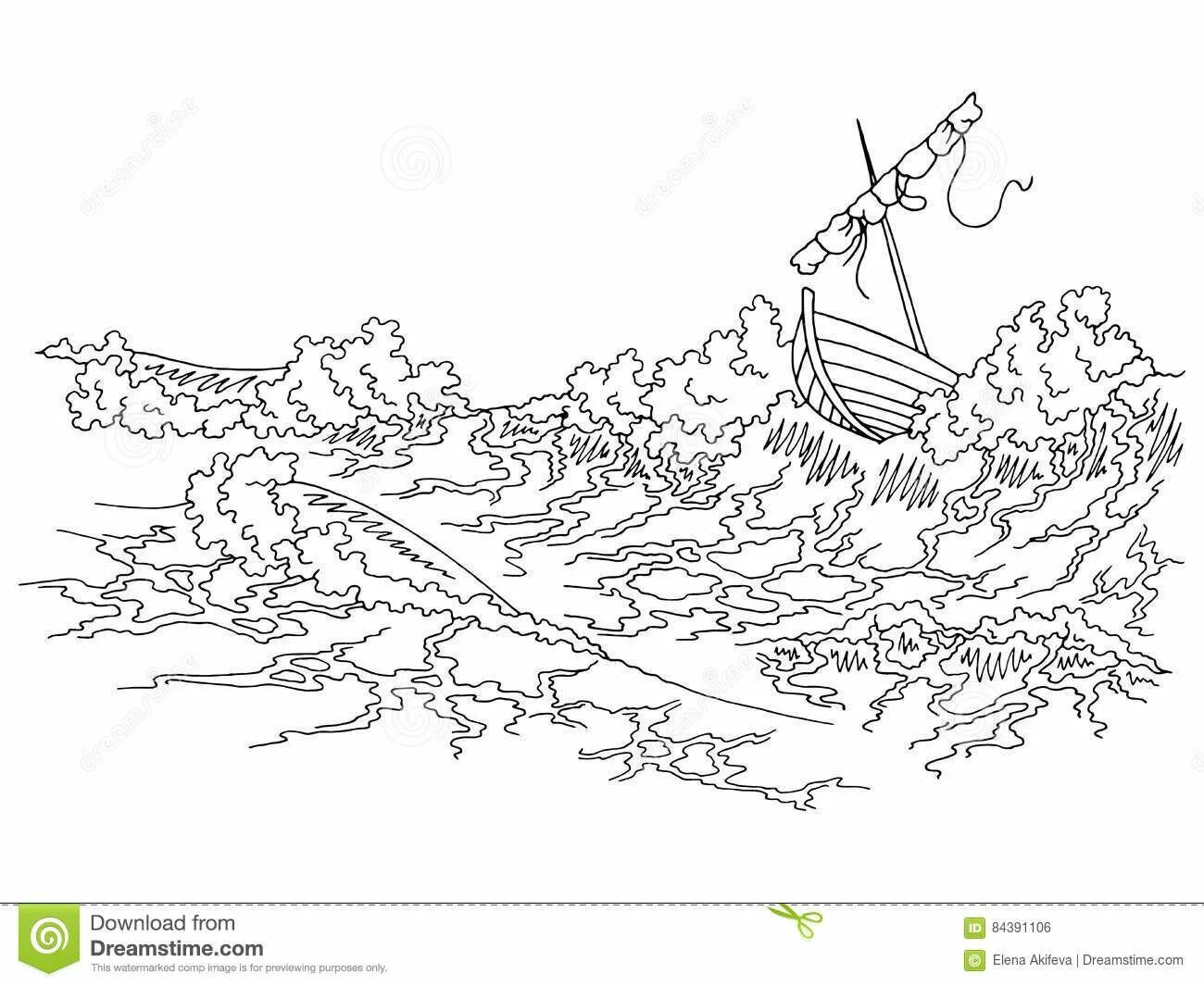 Great storm coloring page