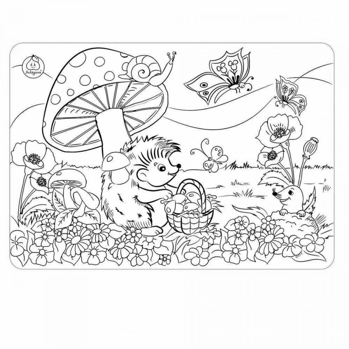 Comforting coloring page floor