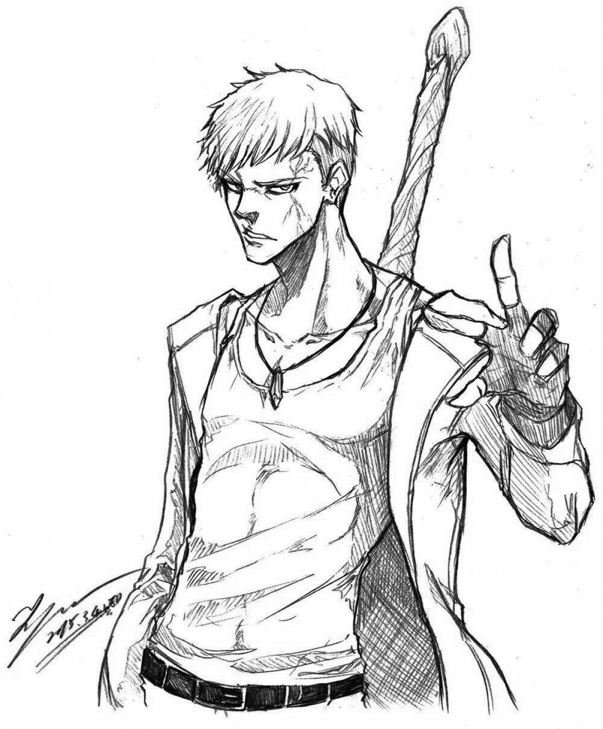 Charming dante coloring page