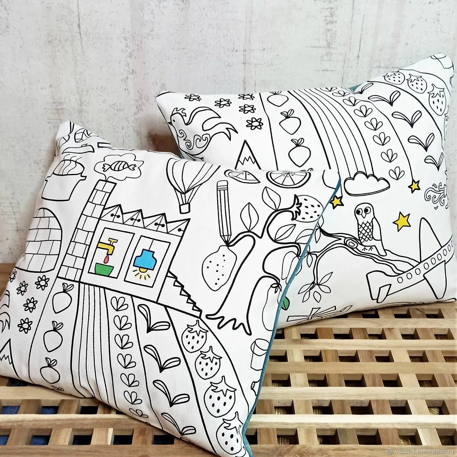 Fancy pillowcase coloring page