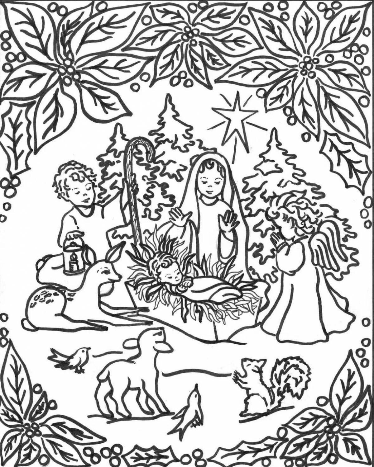 Exquisite Christmas Eve coloring book