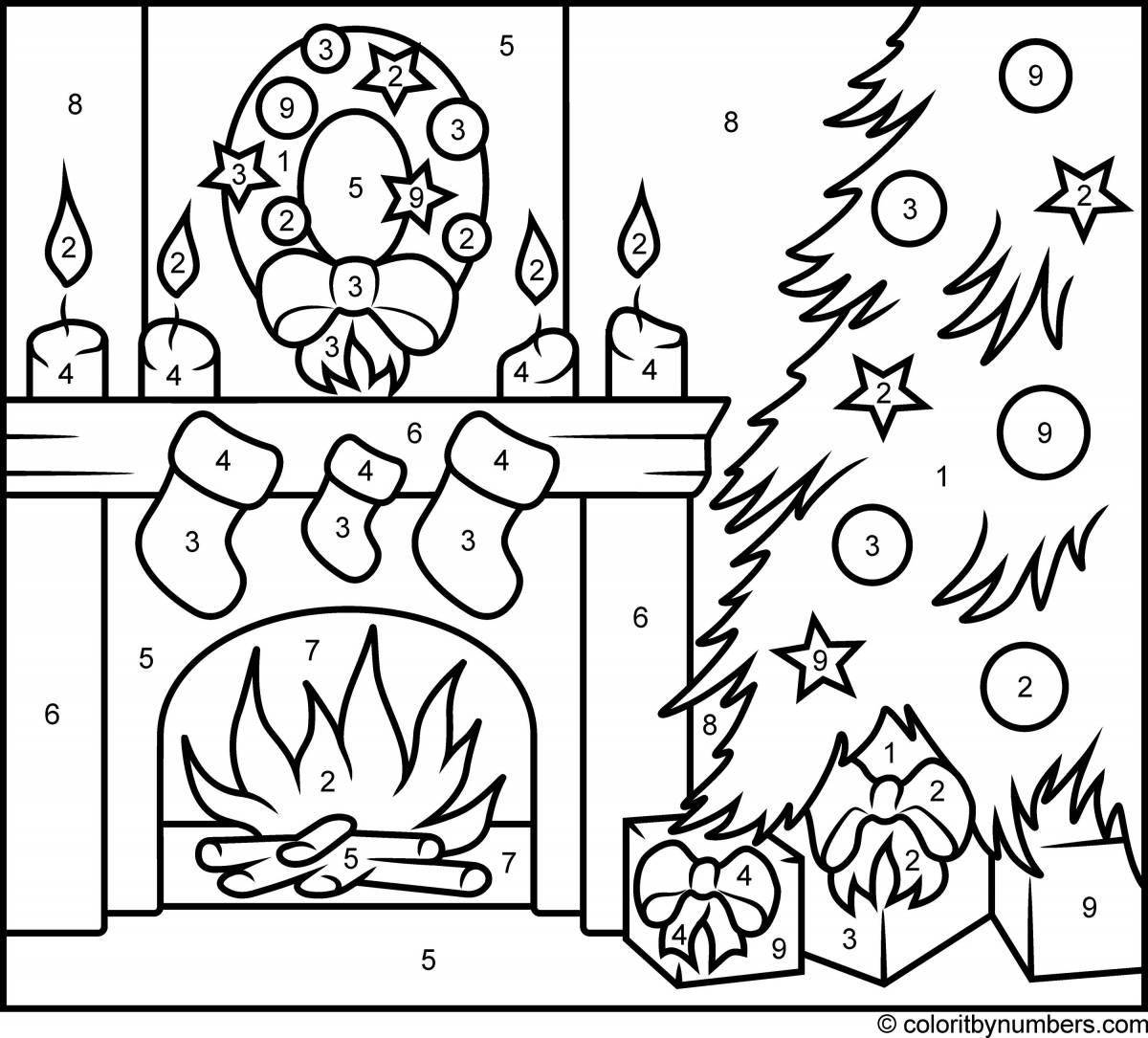 Christmas Eve glitter coloring book