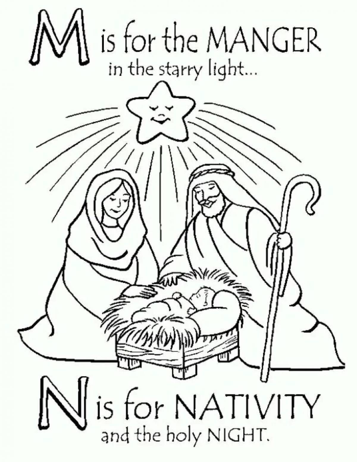 Luxury christmas eve coloring page