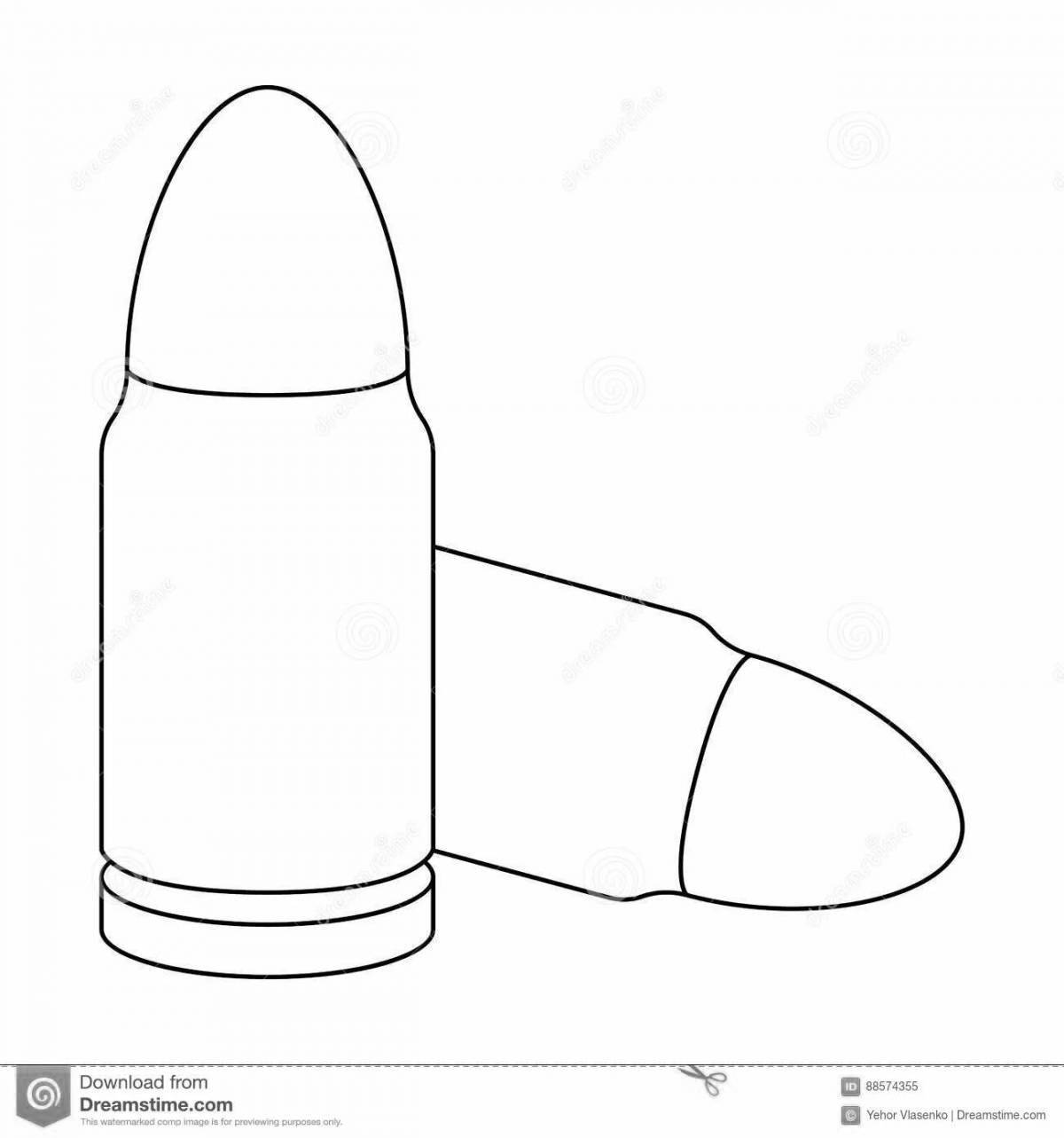Playful bullet coloring page