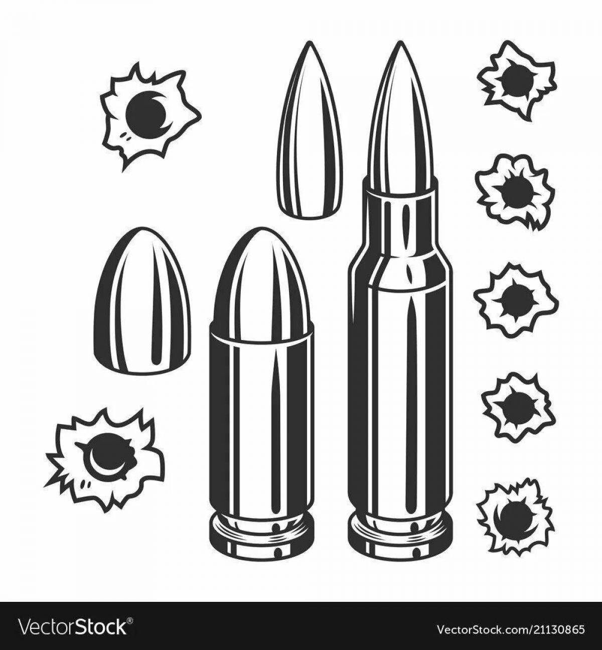 Amazing bullet coloring page