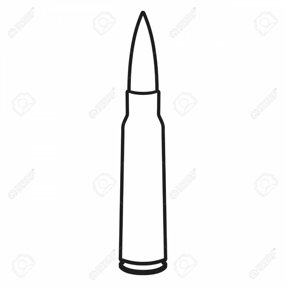 Attractive bullet coloring page
