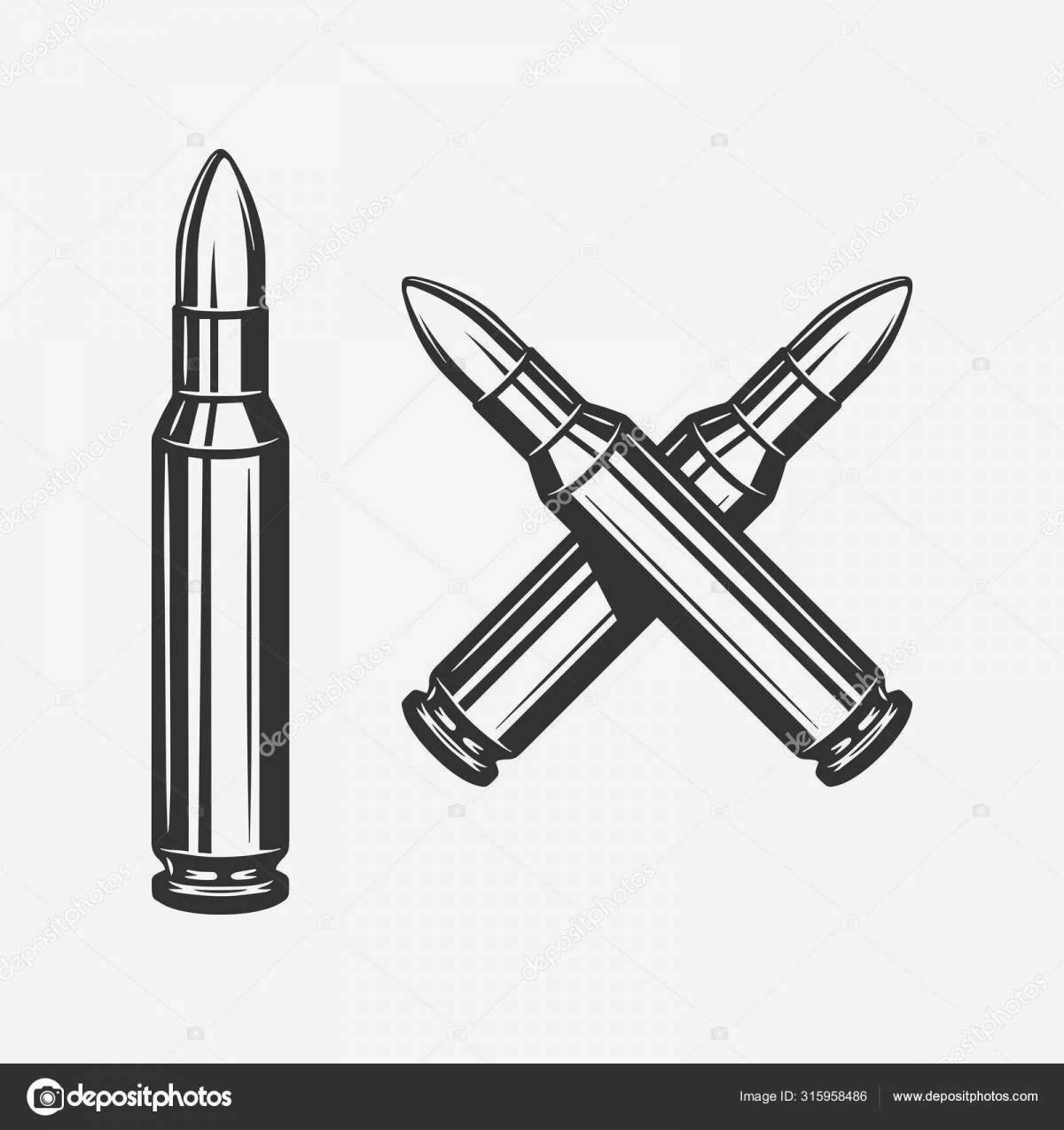 Shining bullet coloring page