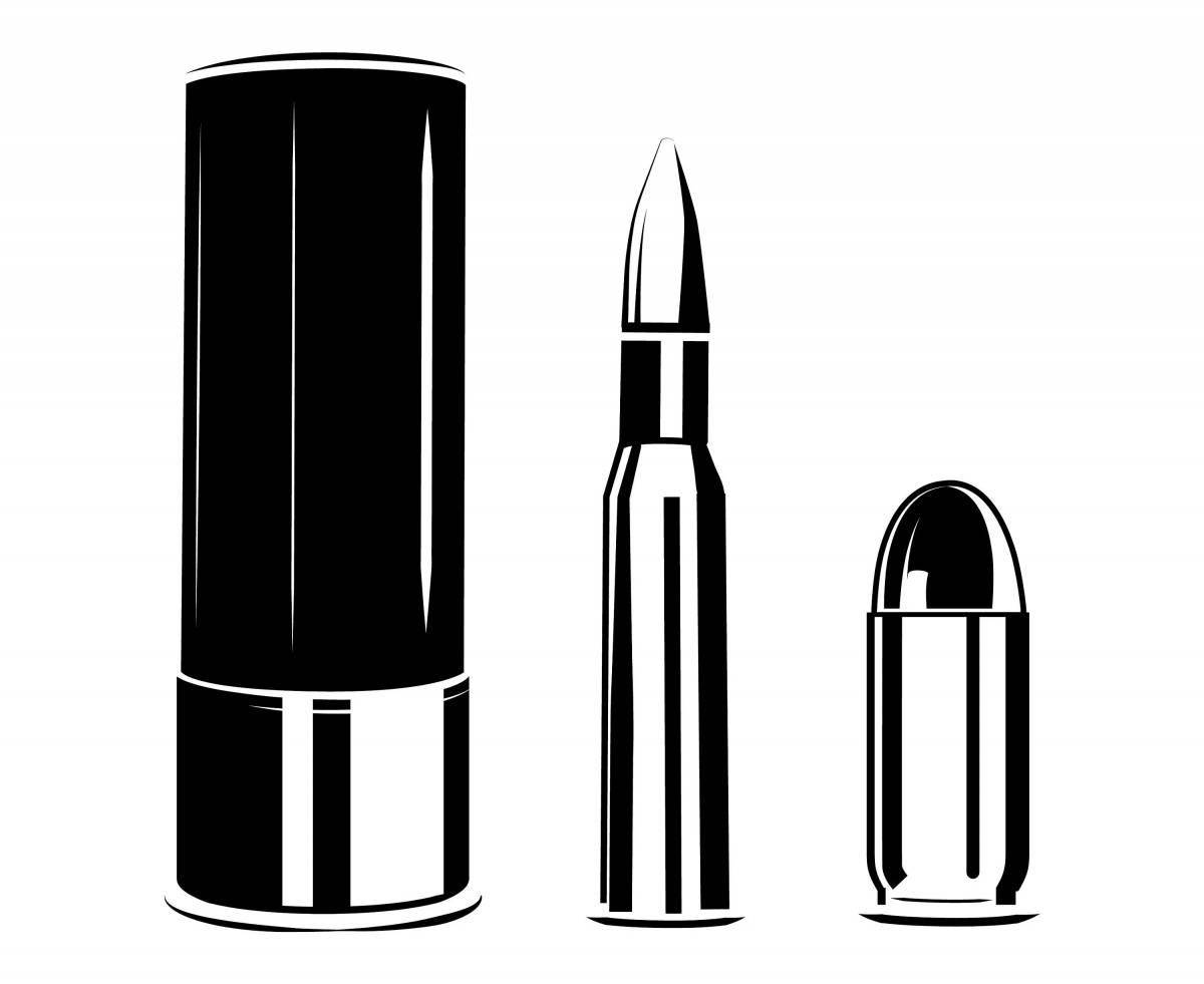 Sparkling bullet coloring page