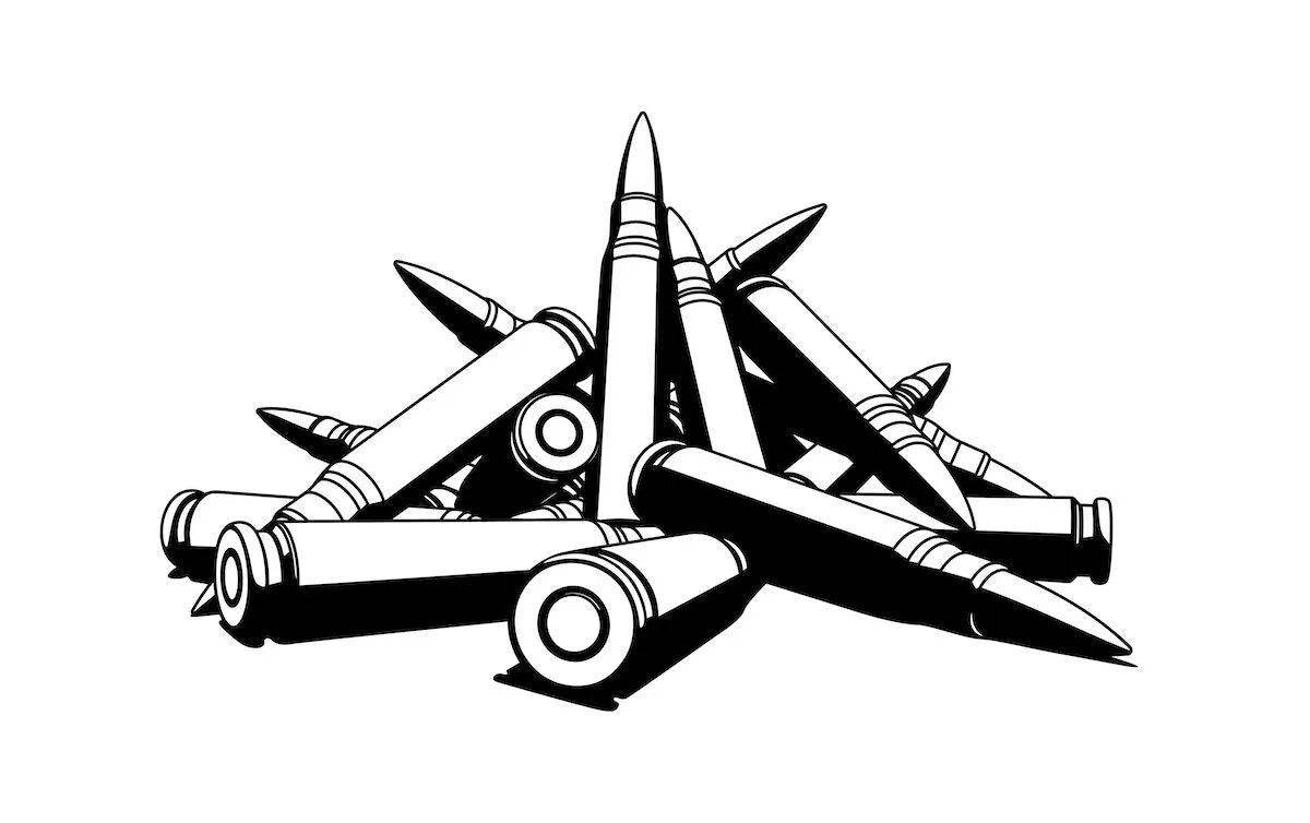 Animated bullet coloring page
