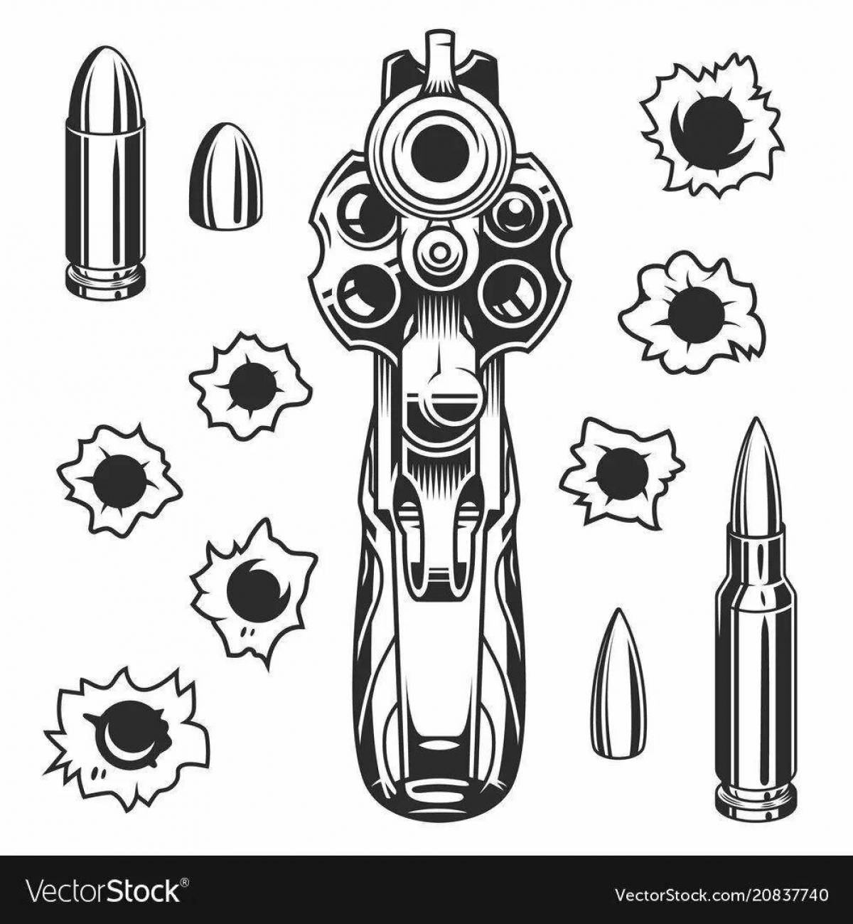 Tempting bullet coloring page