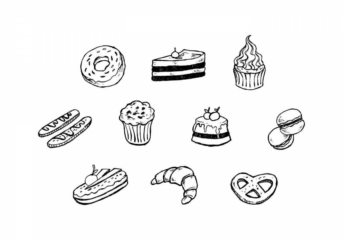 Coloring page funny bakery