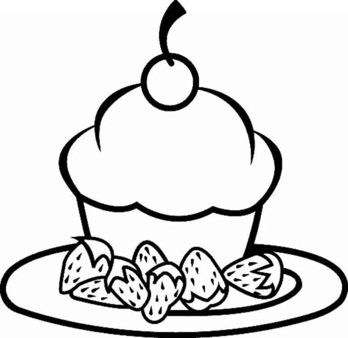 Crazy color bakery coloring page