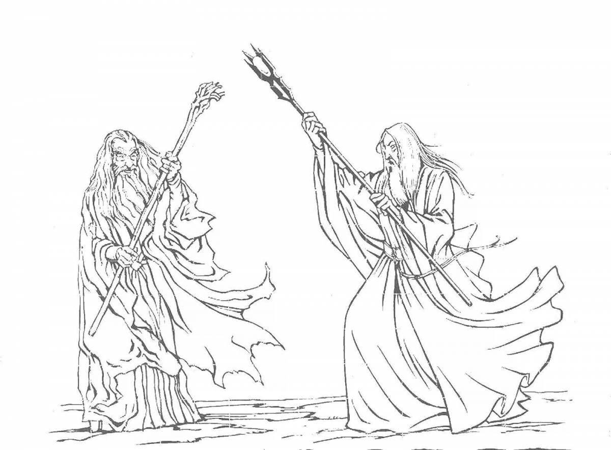 Radiant tolkien coloring page