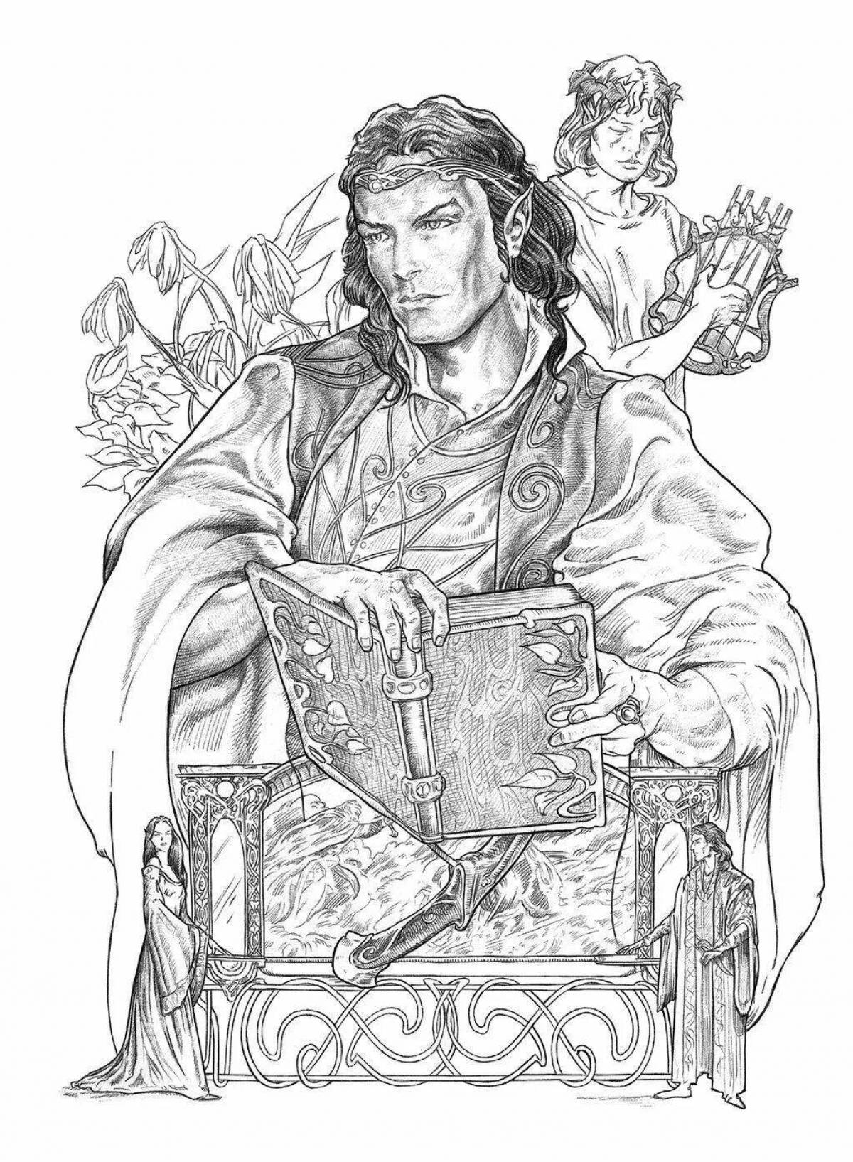 Photo Tolkien's bright coloring page