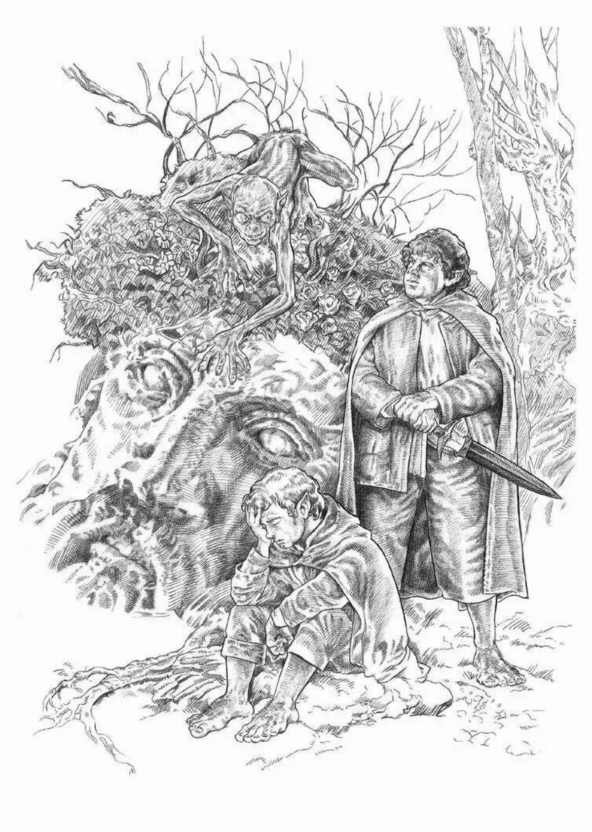 Photo Tolkien's live coloring page