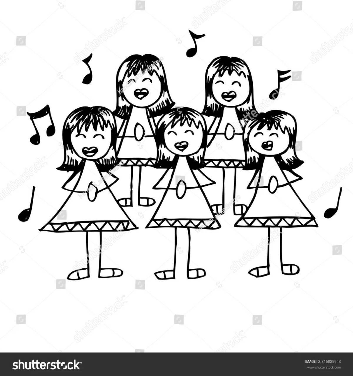 Joyful coloring choir