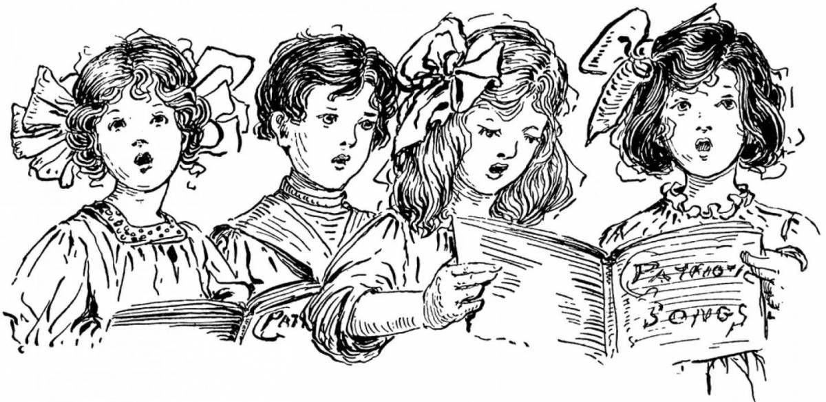 Music coloring choir