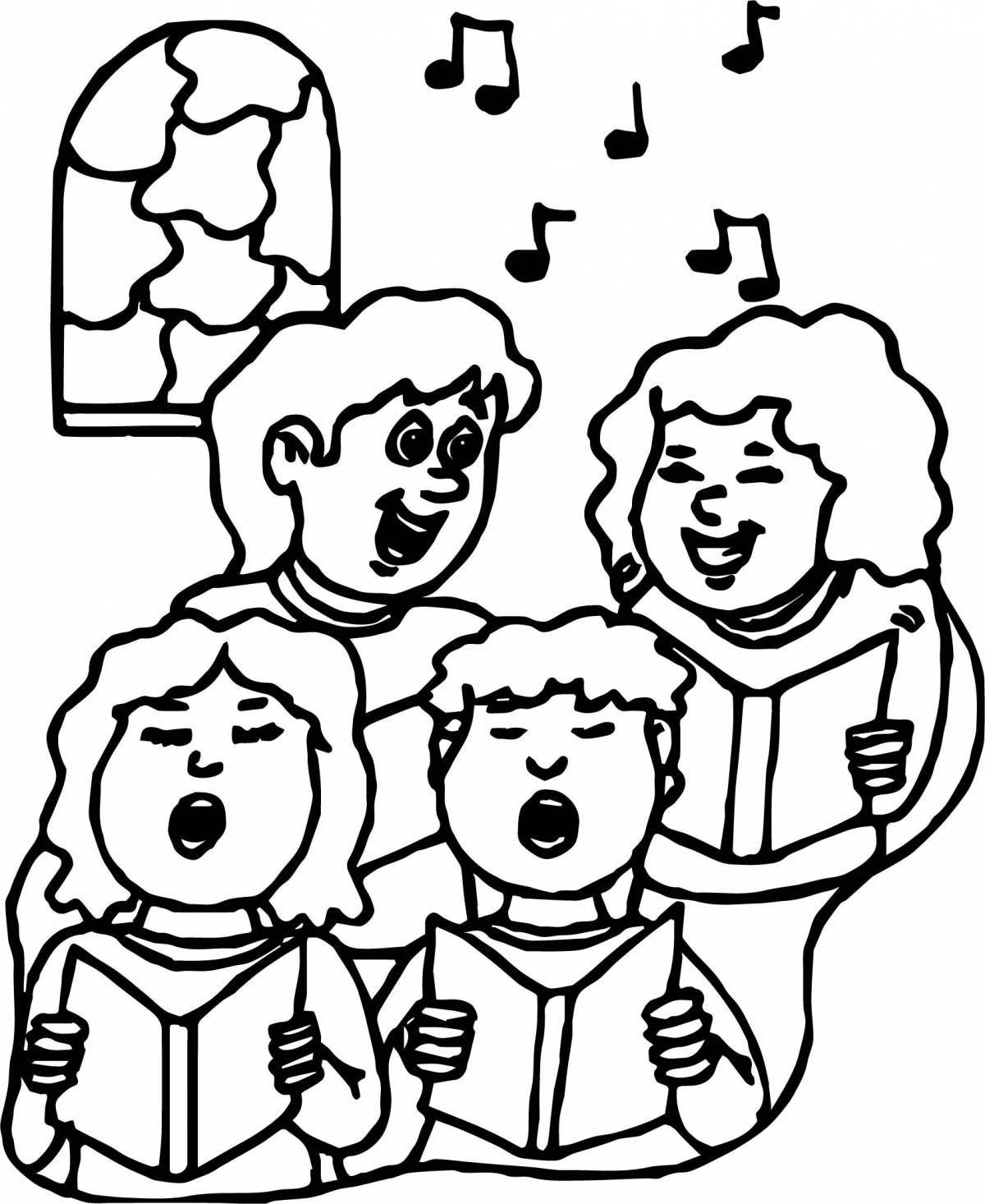 Violent choir coloring pages