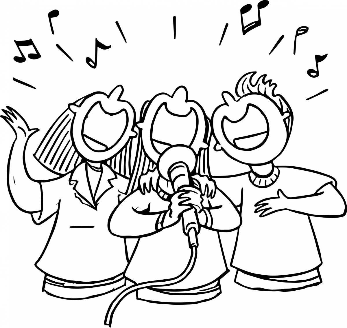 Chorus vivacious coloring page