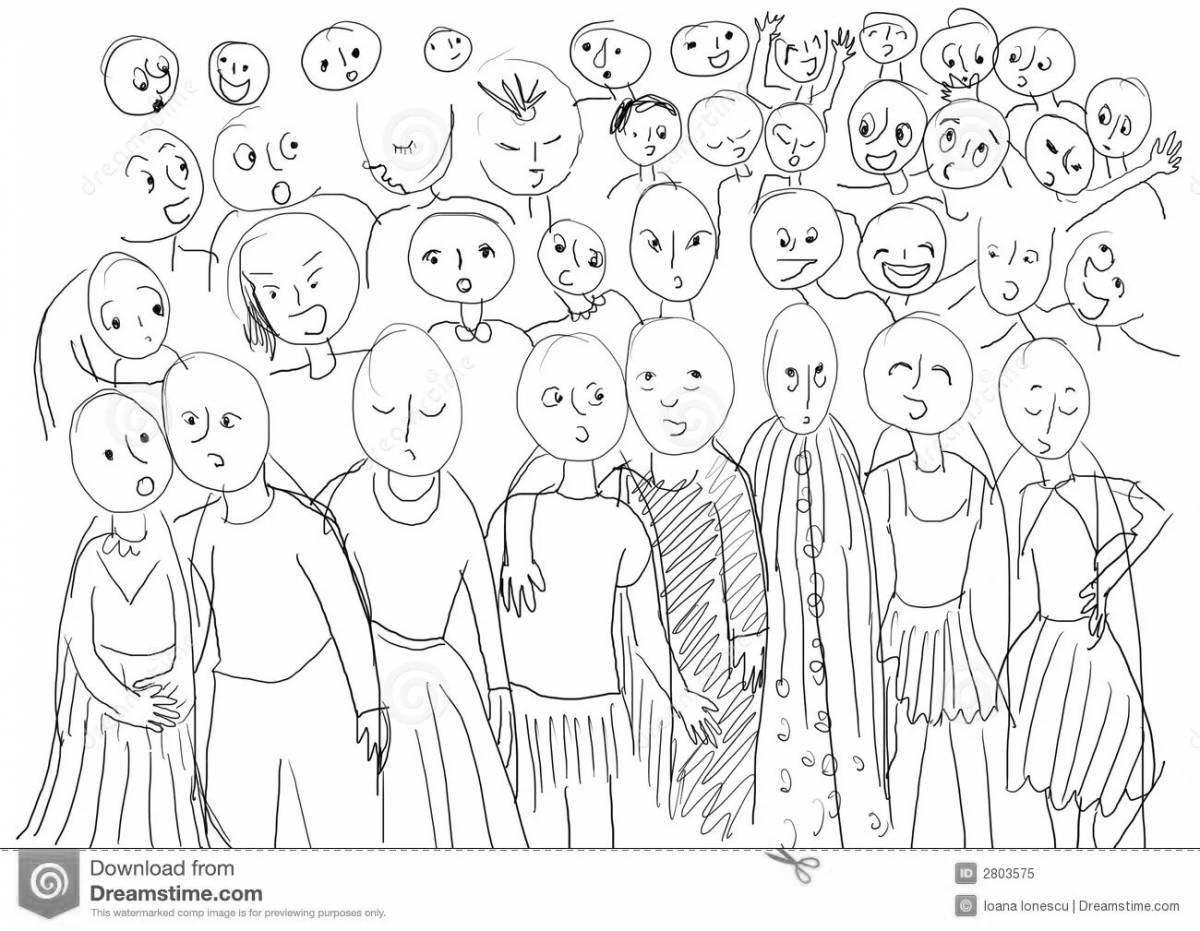 Blessed choir coloring pages