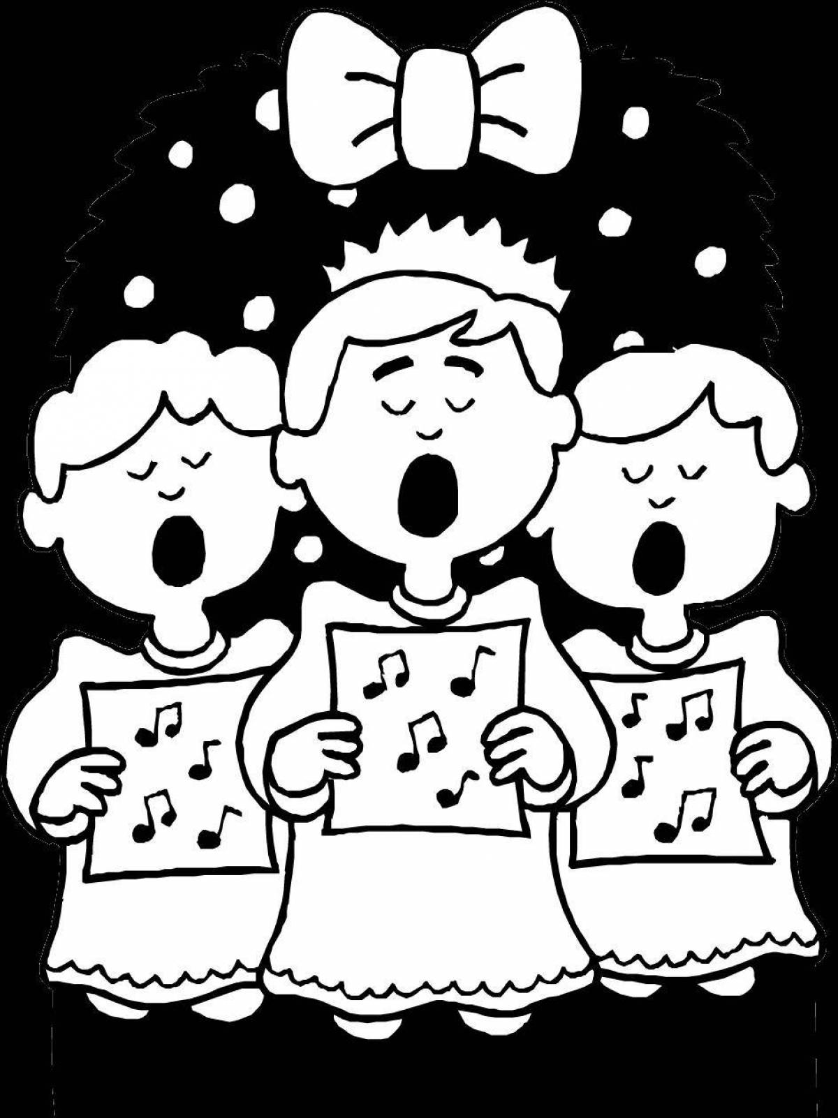 Shining choir coloring pages