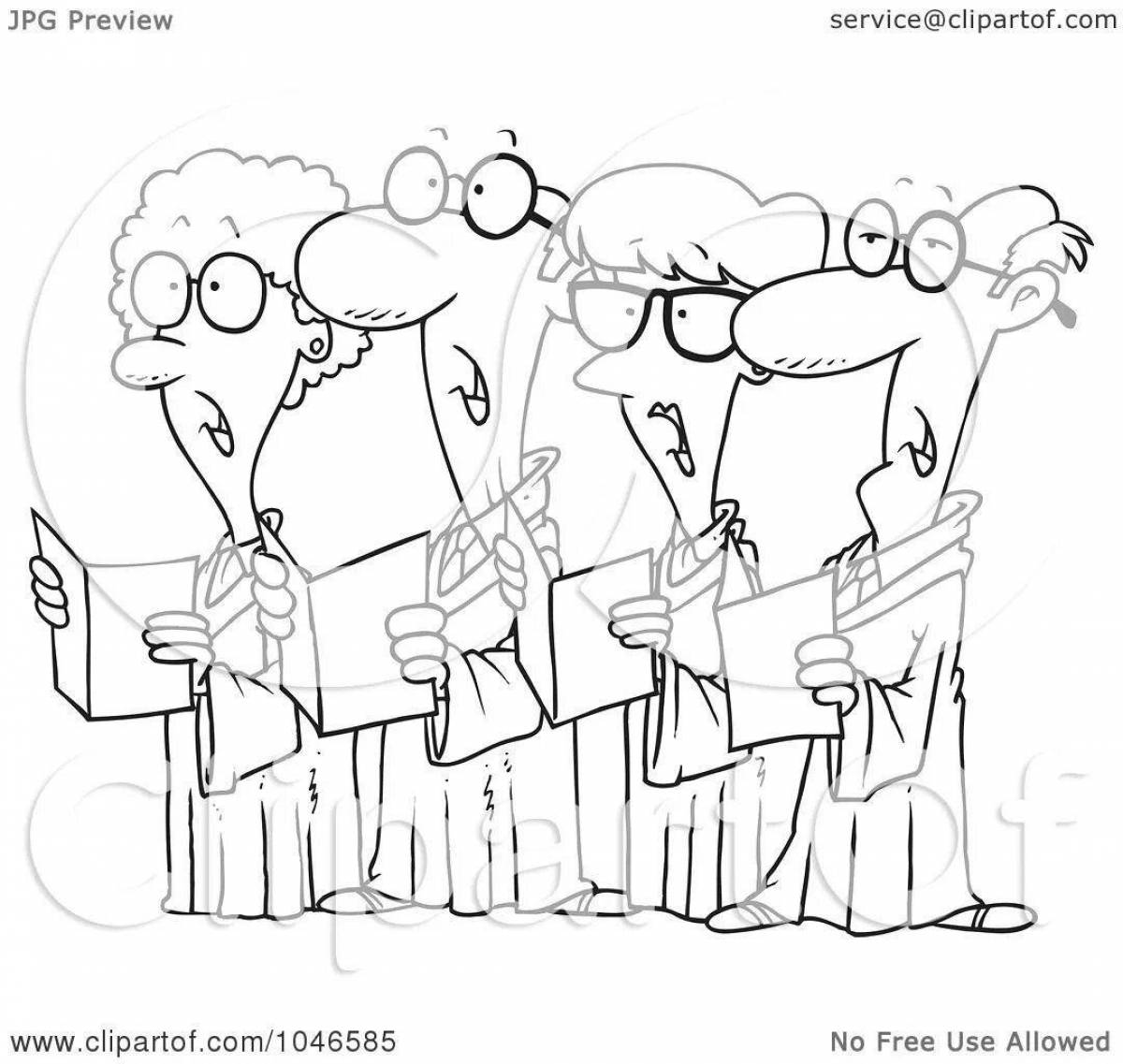 Brilliant choir coloring pages