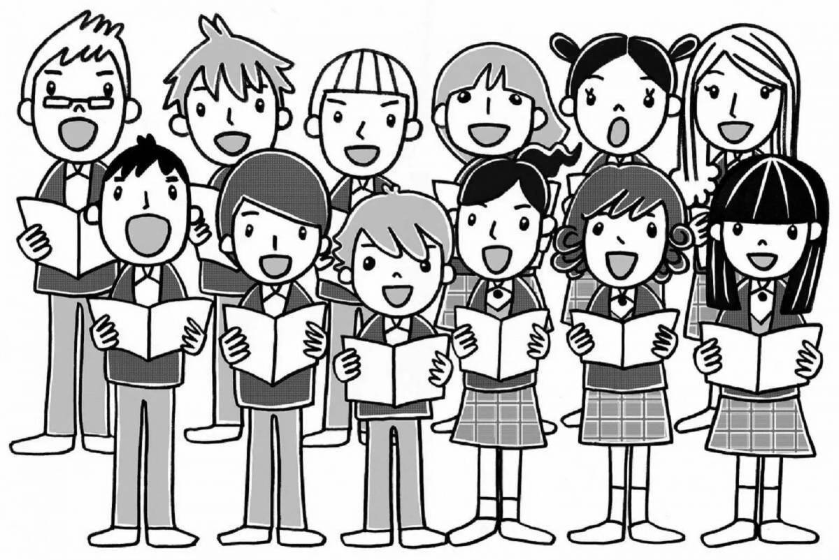 Splendorous coloring page choir