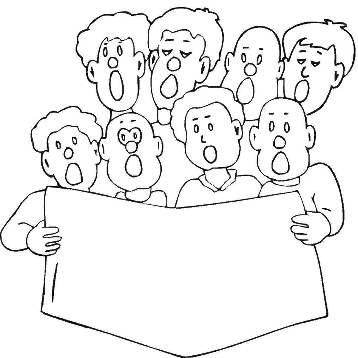 Coloring harmonizing choir