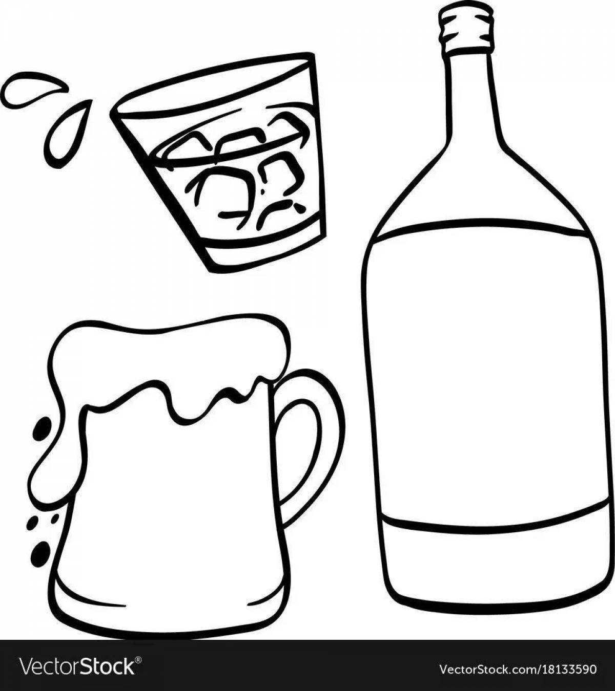 Live alcohol coloring page